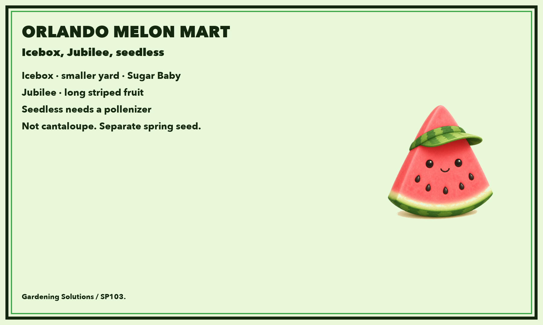 A melon postcard